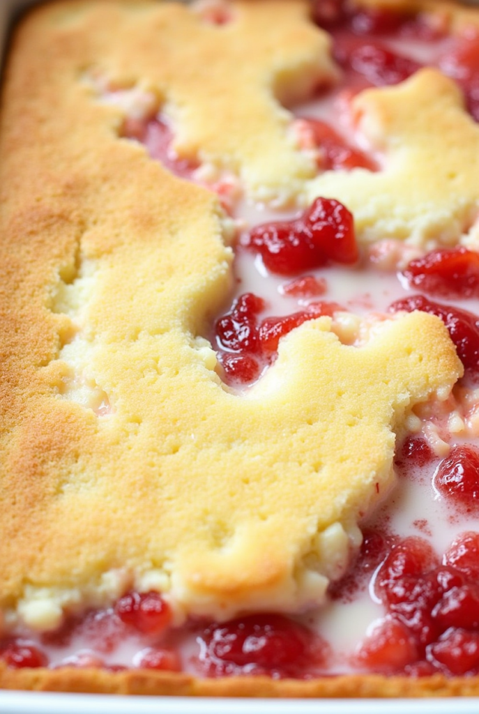 Strawberry Cheesecake Dump Cake