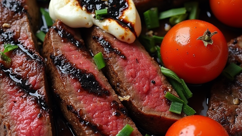 BALSAMIC GRILLED FLANK STEAK CAPRESE