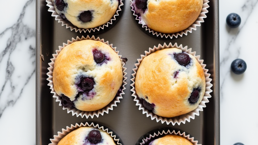 Blueberry Cottage Cheese Muffins