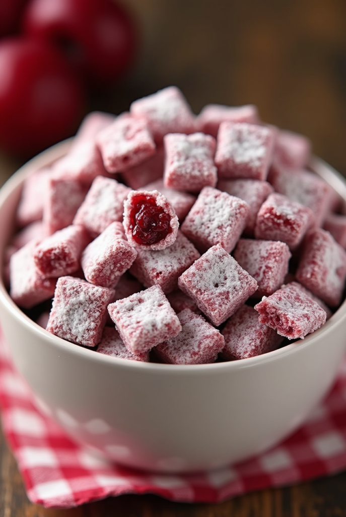 Cherry Cheesecake Puppy Chow