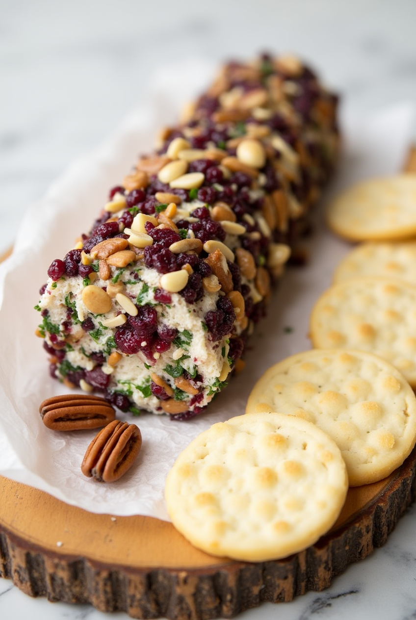 Cranberry Pecan Cheese Log