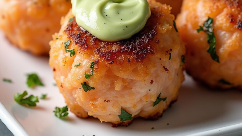 Crispy Salmon Bites with Sauce