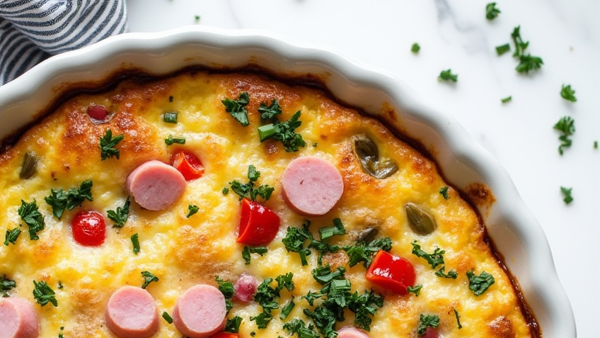 Crustless Cottage Cheese Breakfast Quiche