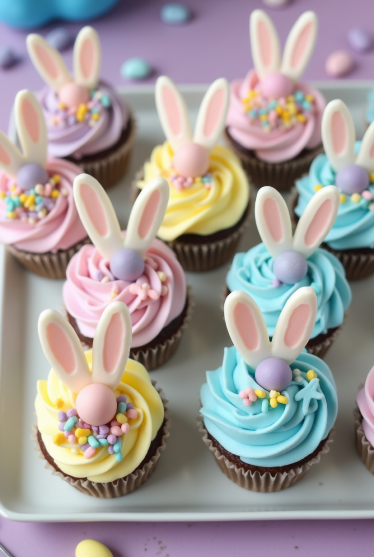 Easter Bunny Egg Cupcakes