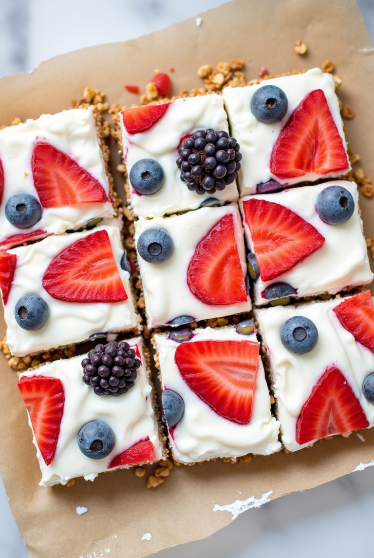 Frozen Yogurt Granola Bars