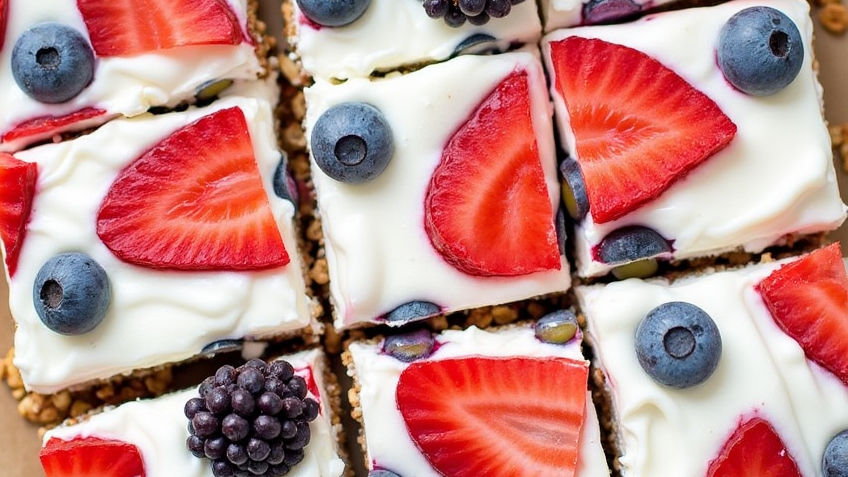 Frozen Yogurt Granola Bars