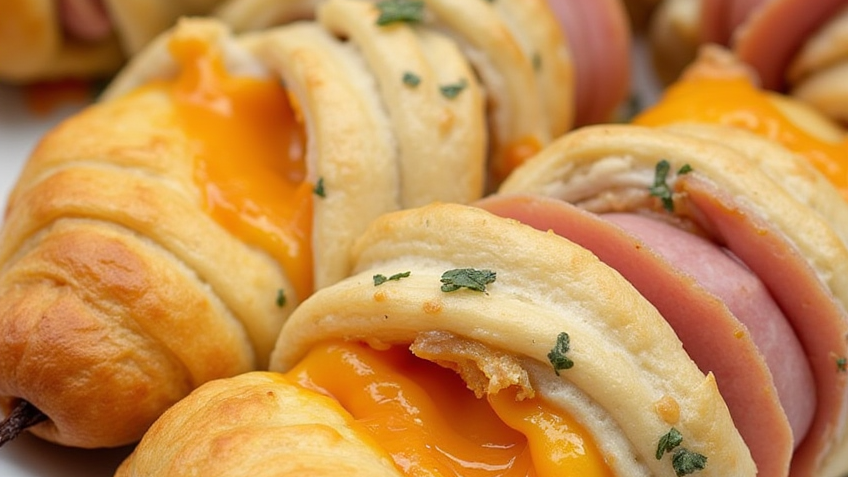 Ham & Cheese Crescent Roll-Ups