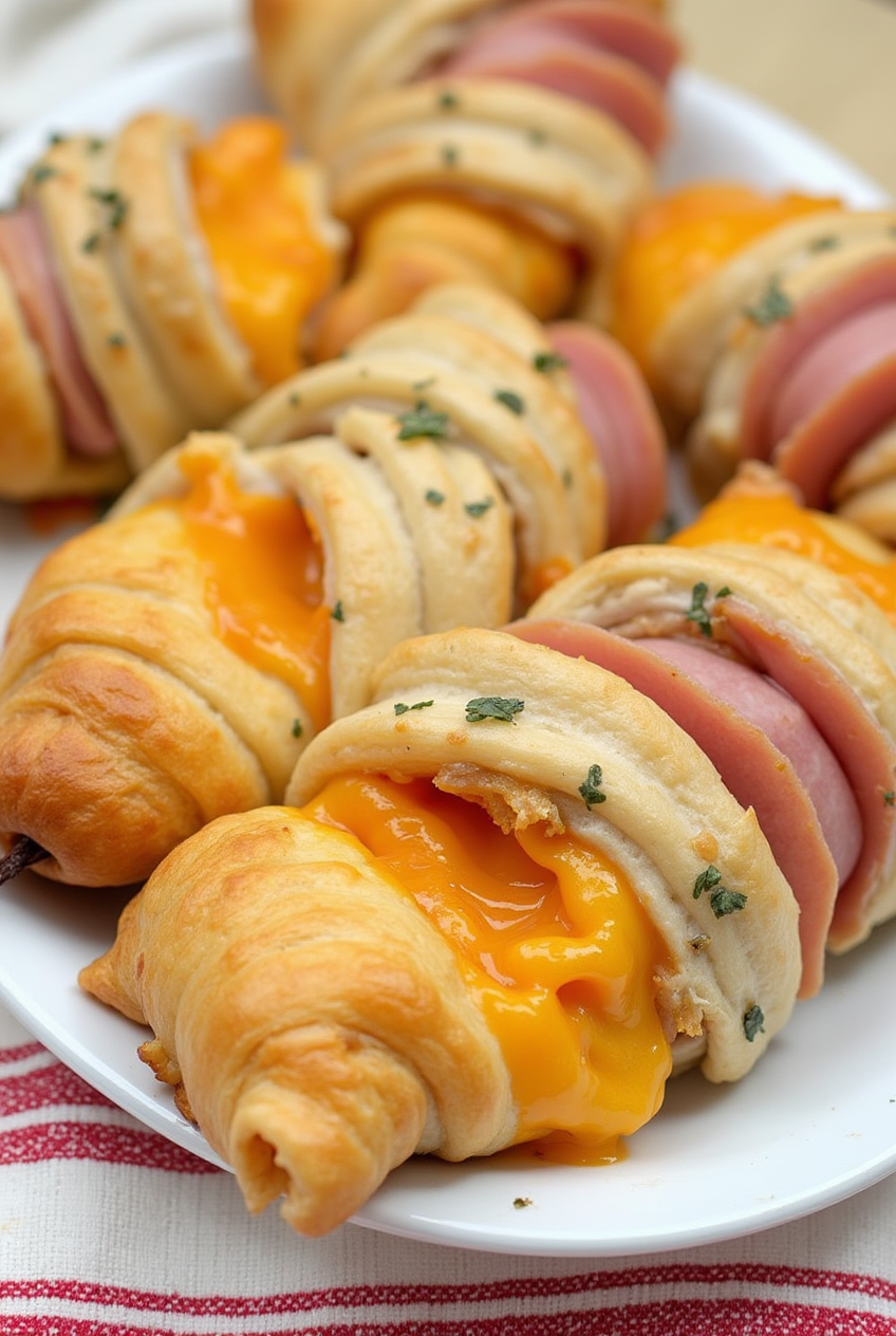 Ham & Cheese Crescent Roll-Ups