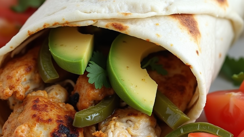 Quick & Easy Chicken Avocado Wrap