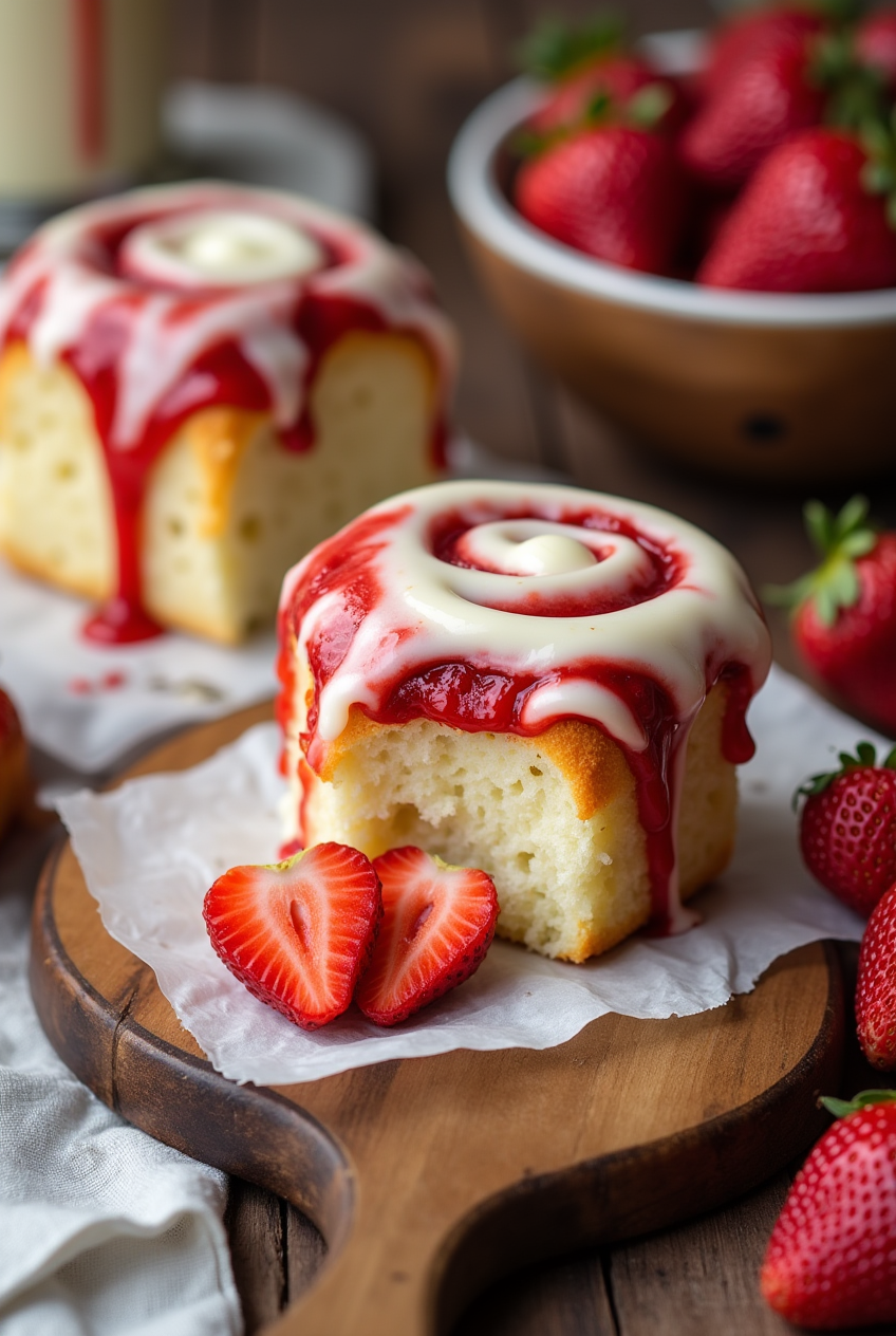 Strawberry Cheesecake Cinnabon Rolls Recipe