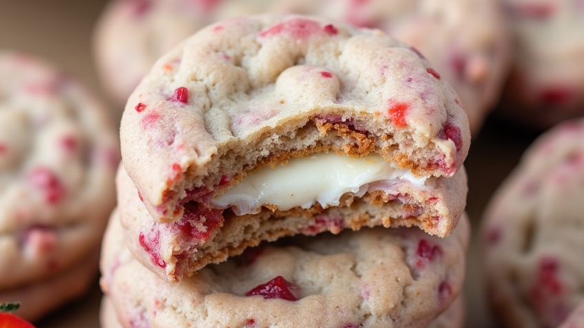 Strawberry Cheesecake Cookies-