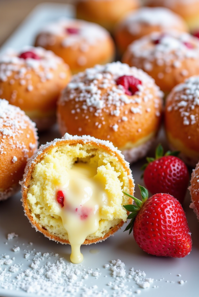 Strawberry Cheesecake Donut Holes