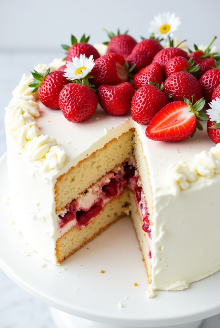 Strawberry Cream Cake recipe