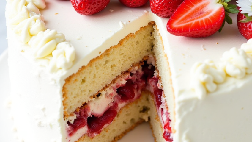 Strawberry Cream Cake recipe