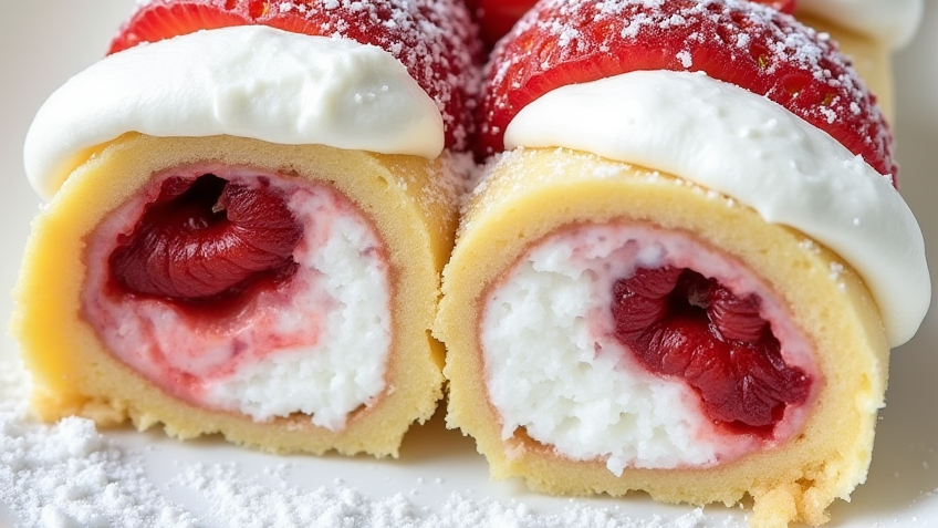 Strawberry Shortcake Cheesecake Rolls