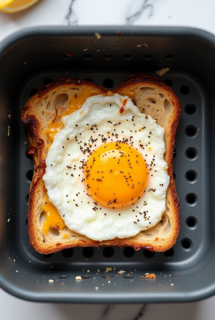 Air Fryer Egg and Cheese Toast