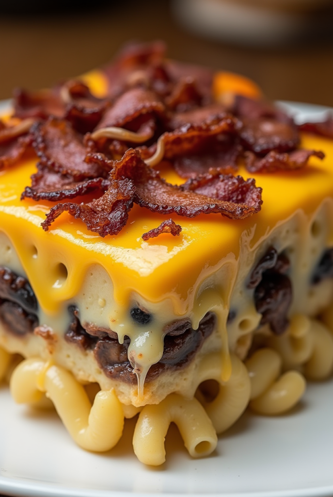 BBQ Bacon Cheeseburger Mac ‘n’ Cheese Casserole