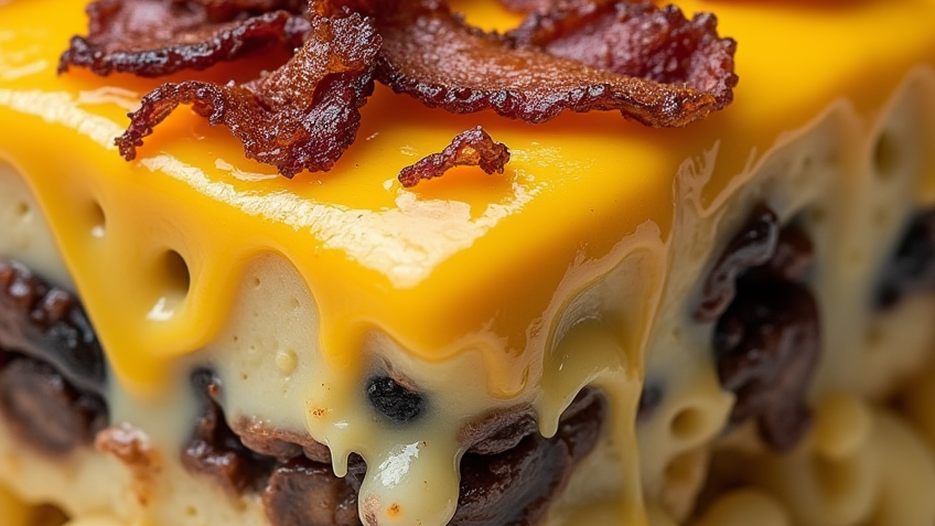 BBQ Bacon Cheeseburger Mac ‘n’ Cheese Casserole