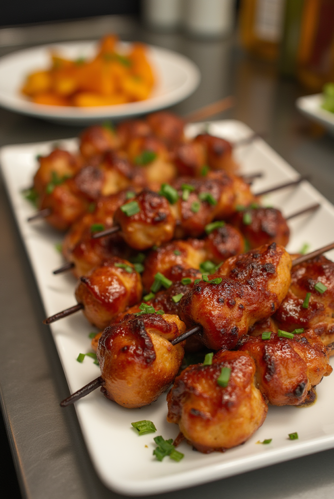 BBQ CHICKEN BACON PINEAPPLE KABOBS