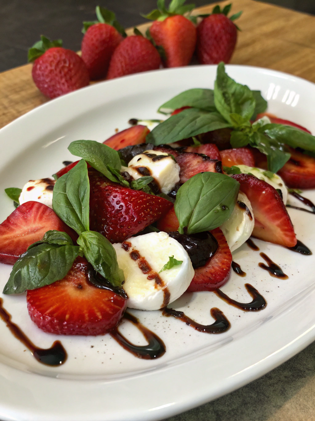 Balsamic Strawberry Caprese salad