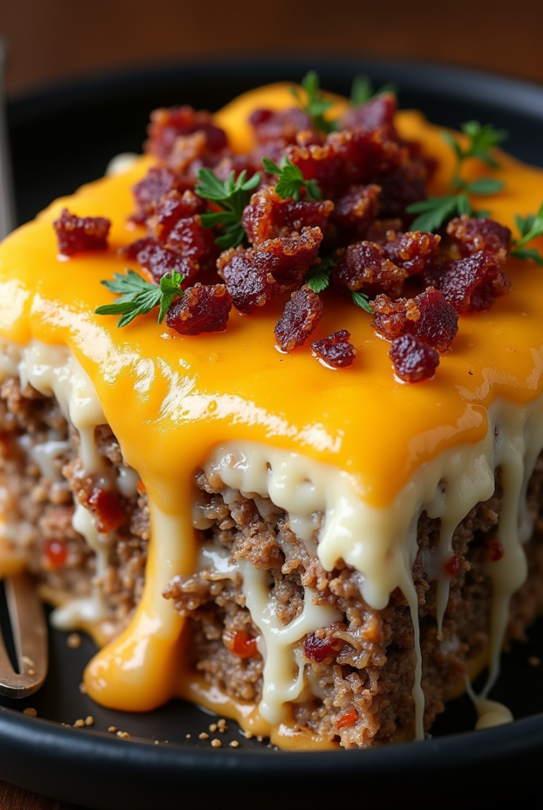 Cheesy Loaded Meatloaf Casserole