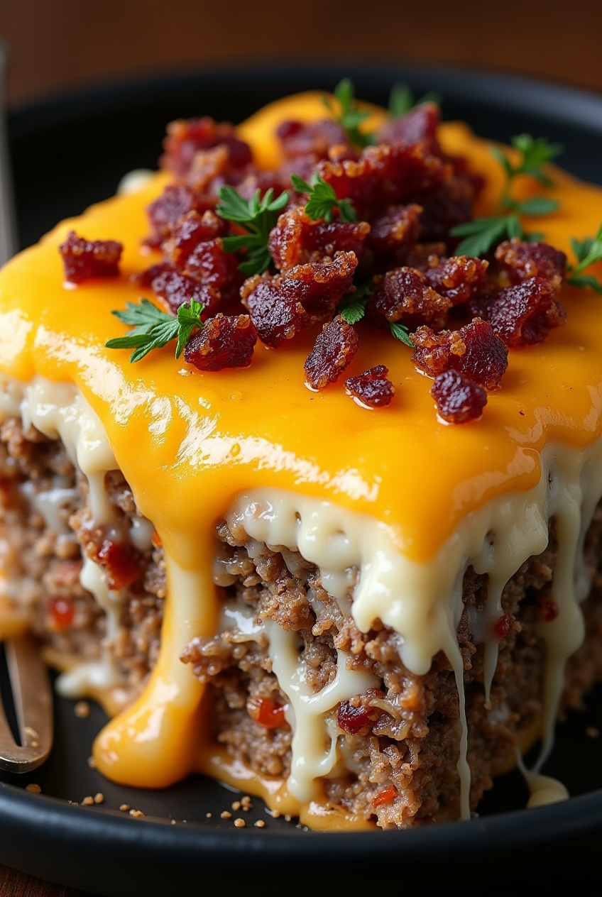 Cheesy Loaded Meatloaf Casserole