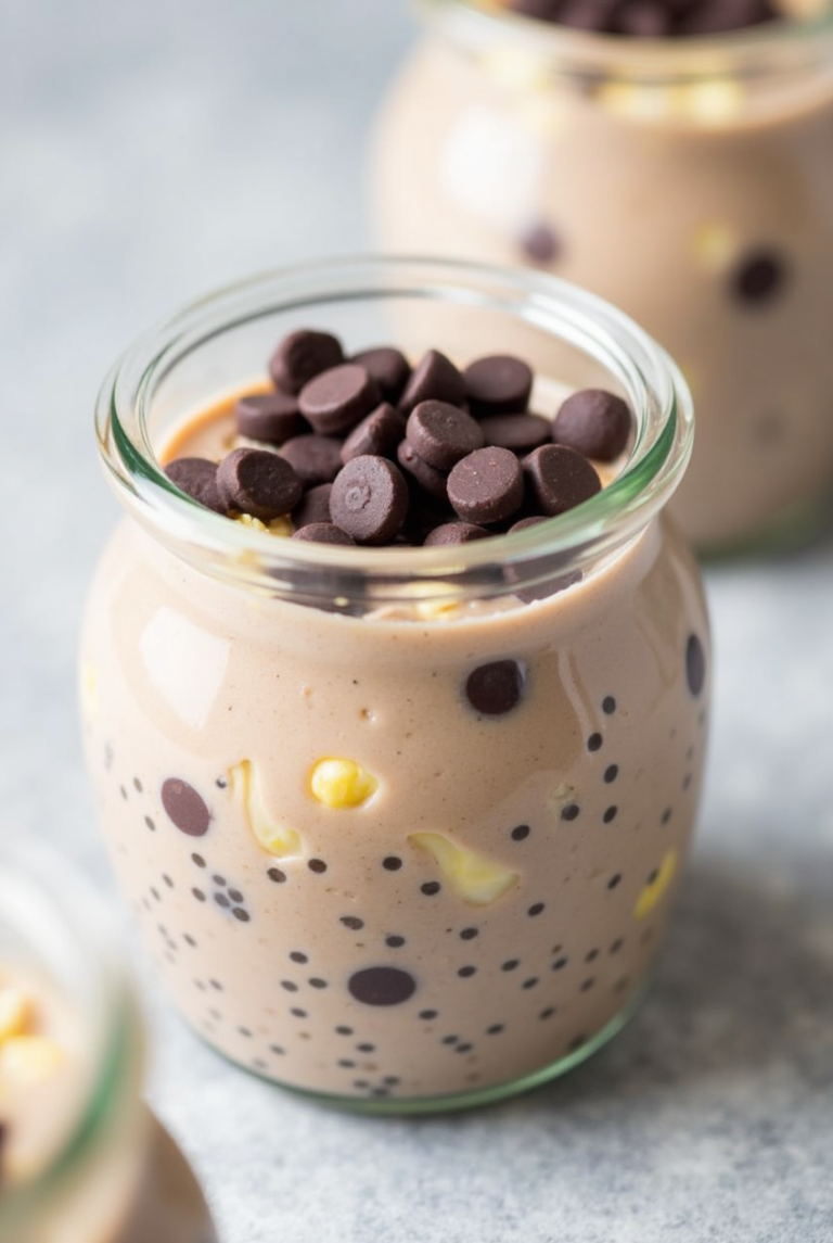 Chocolate Protein Overnight Oats-