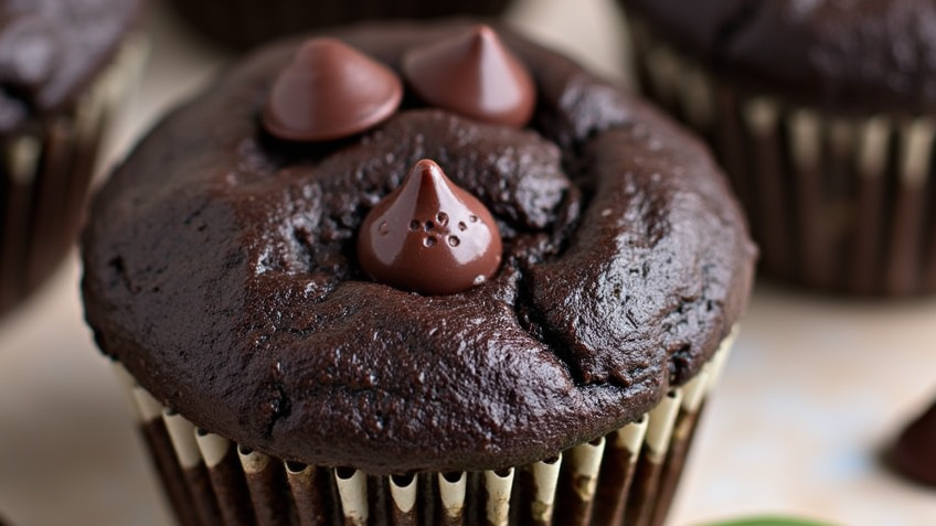 Chocolate Spinach Muffins