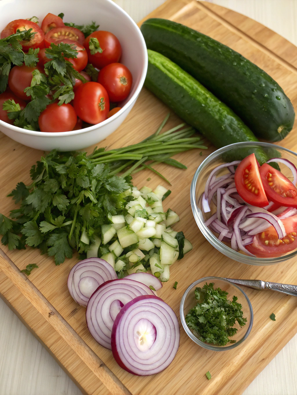 Cucumber Tomato Salad Ingredients