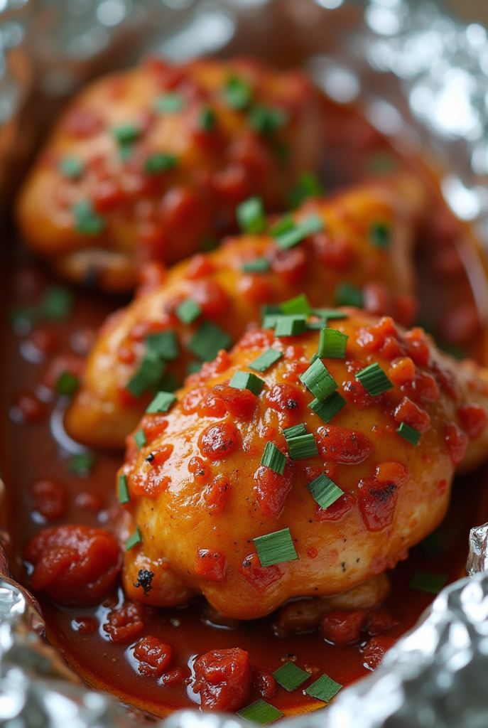 Foil Packet Hawaiian BBQ Chicken