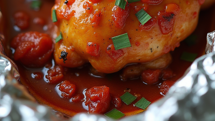 Foil Packet Hawaiian BBQ Chicken