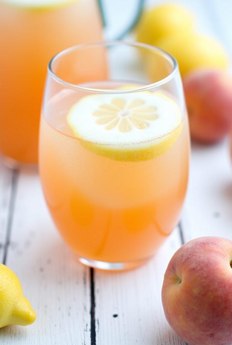 Ginger Peach Lemonade