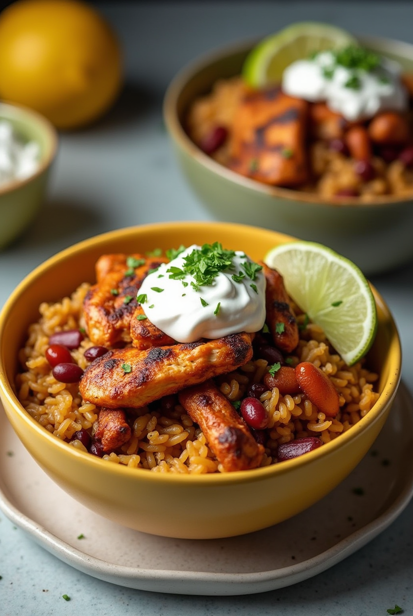 Grilled Chicken Burrito Bowls