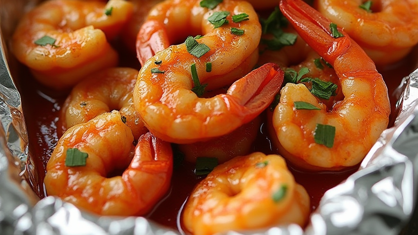Grilled Shrimp Boil in Foil