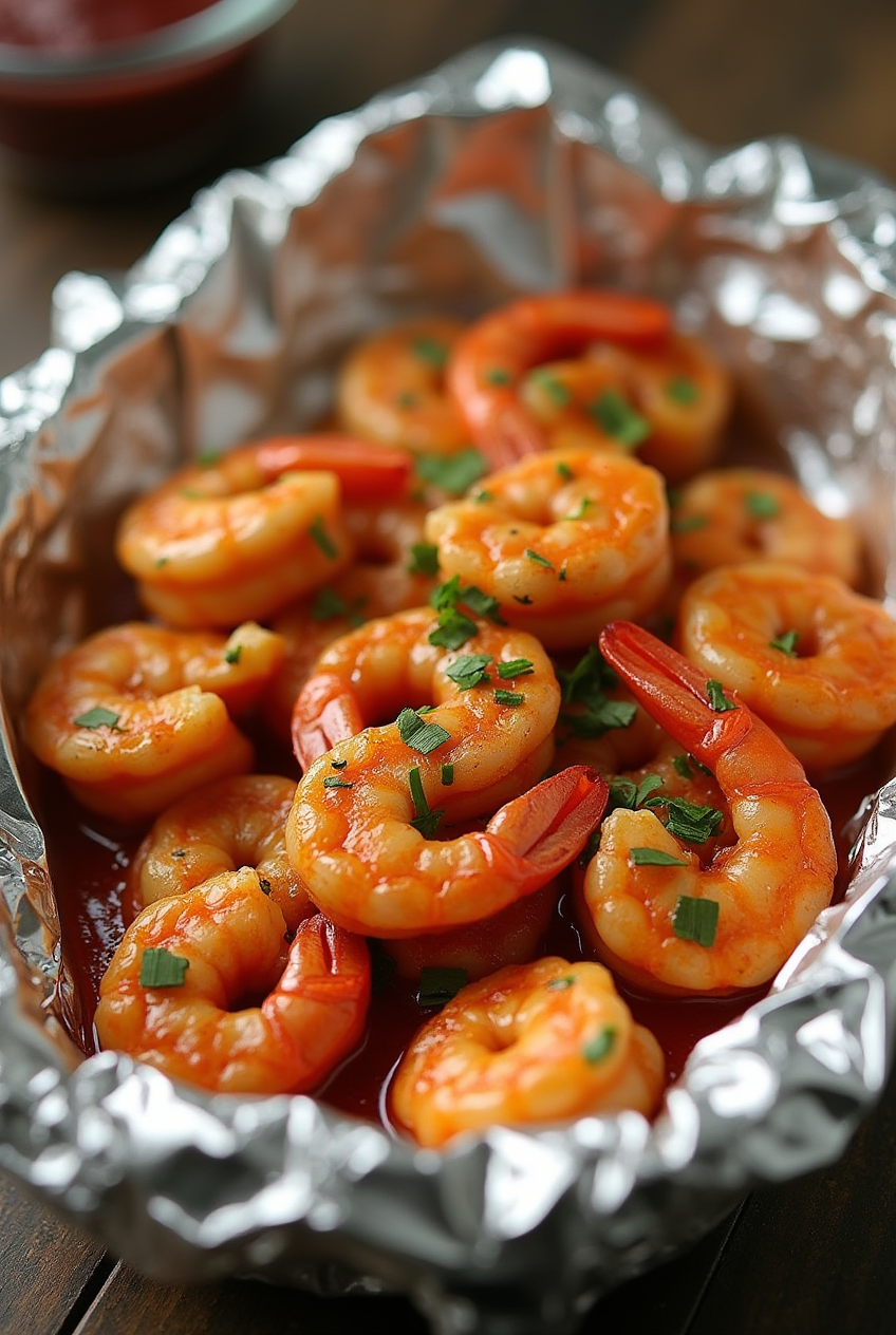 Grilled Shrimp Boil in Foil