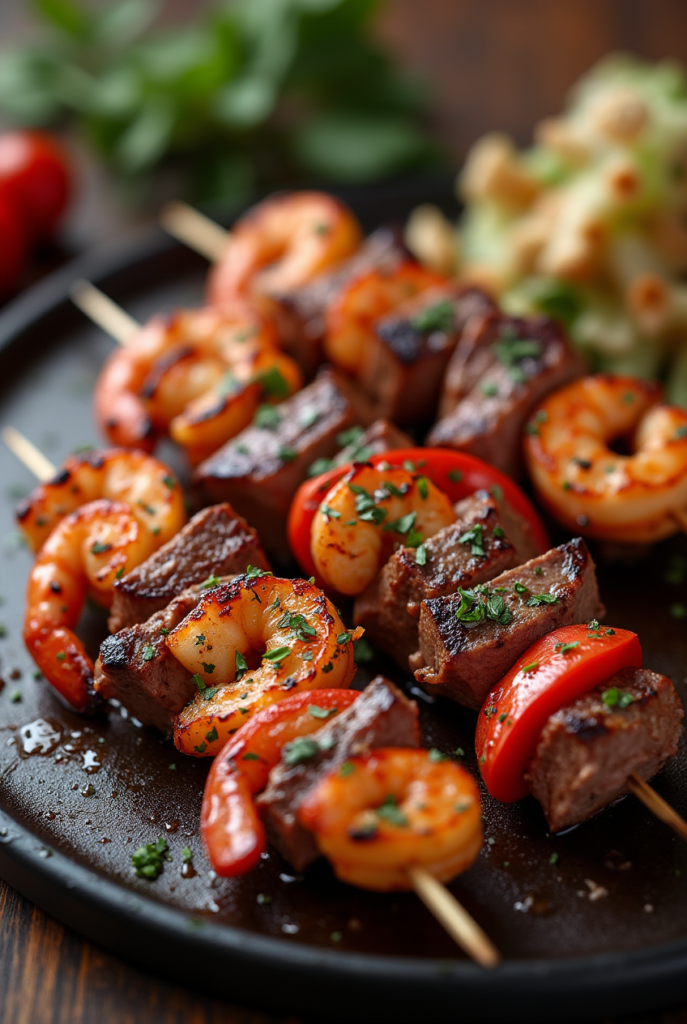 Grilled Steak and Shrimp Kabobs