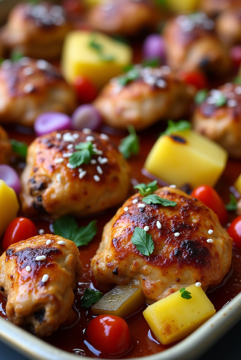 Hawaiian Chicken Sheet Pan
