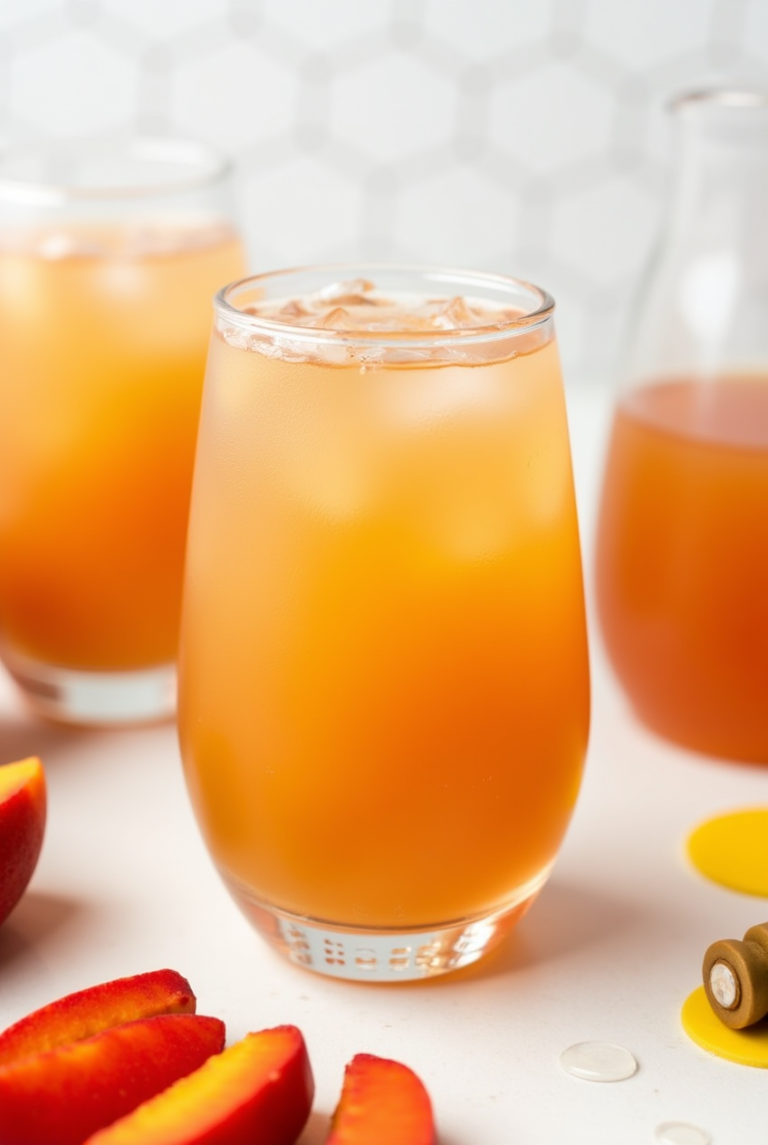 Homemade Honey Peach Sweet Tea