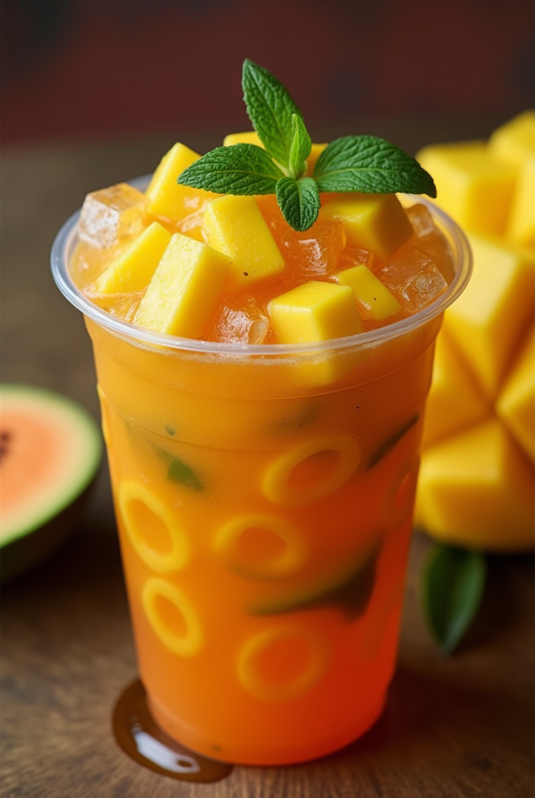 Homemade Mango Iced Tea – Fresh & Fruity!-