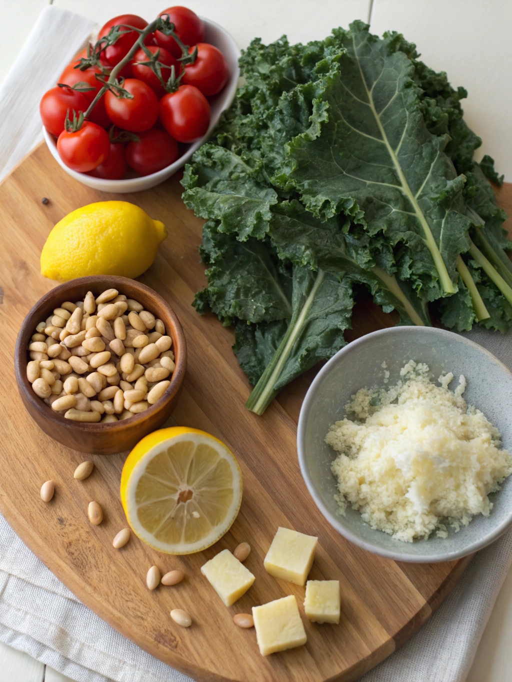 Lemon Parm Kale Salad Ingredients