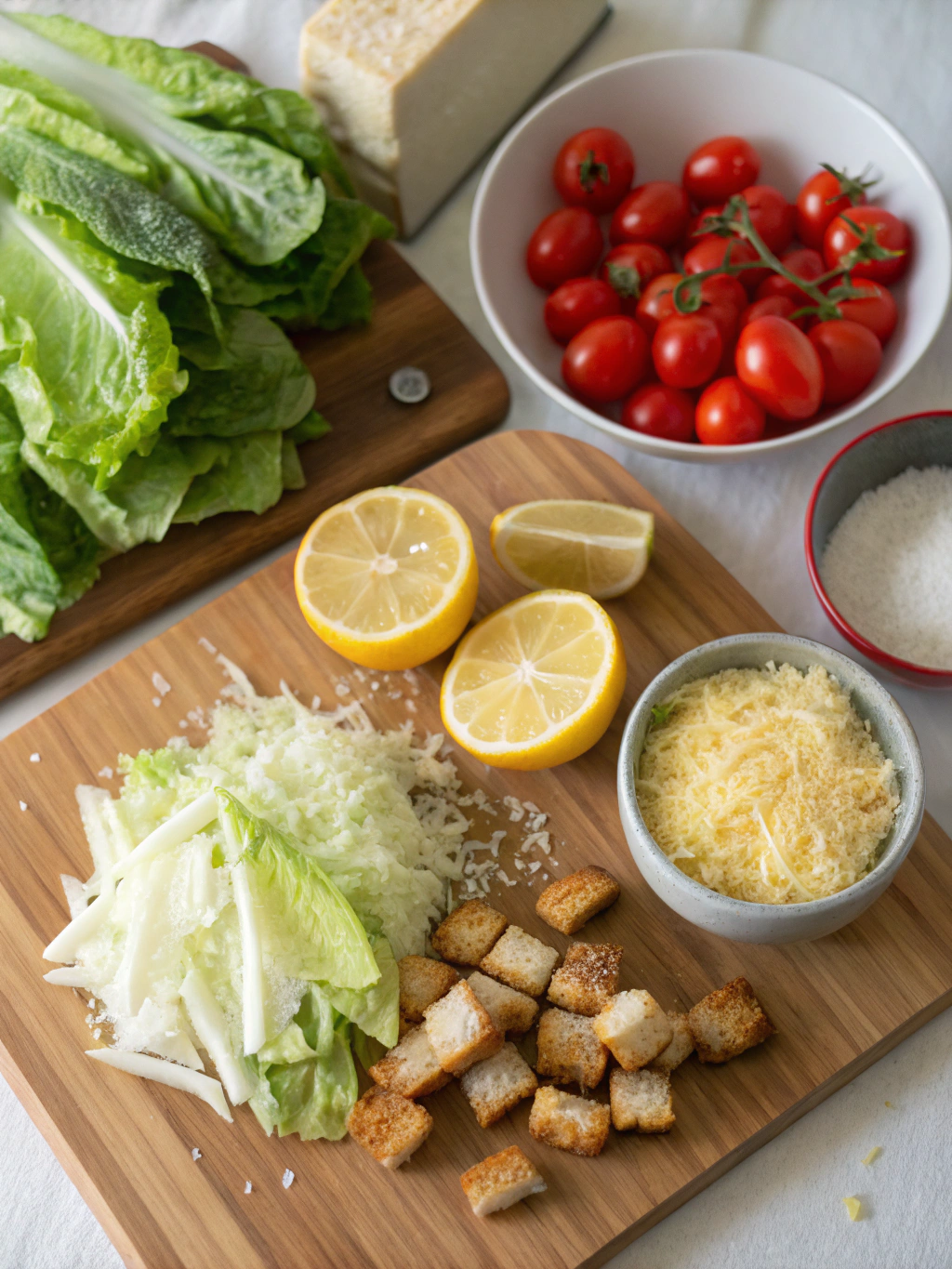 Lemon Parmesan Lettuce Salad ingredients