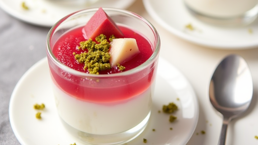 Rhubarb Panna Cotta
