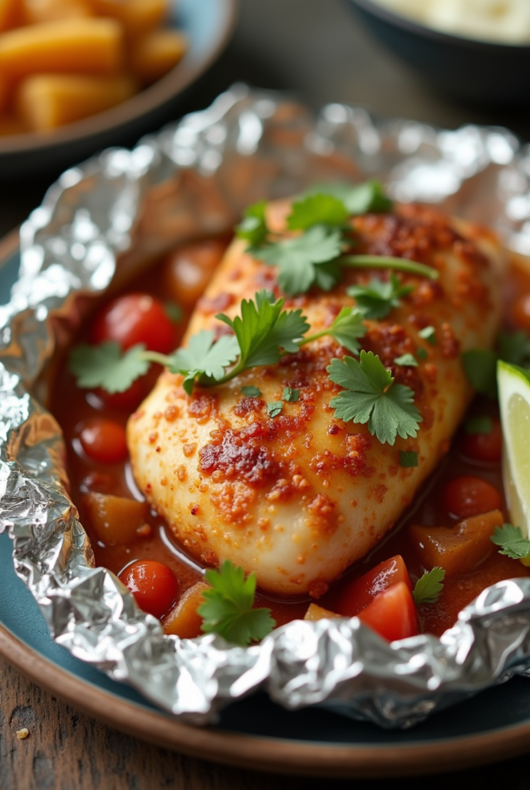 Santa Fe Chicken Foil Packets-