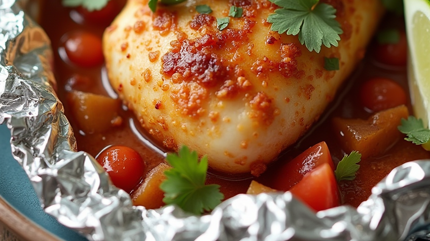 Santa Fe Chicken Foil Packets-