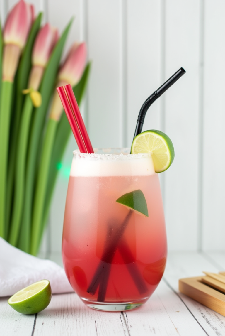 Sparkling Rhubarb Margarita