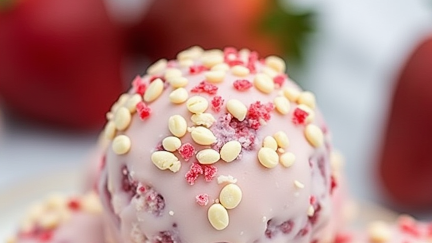 Strawberry Cheesecake Protein Balls