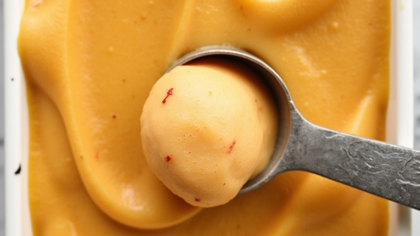 The Best Peach Sorbet Without Ice Cream Maker