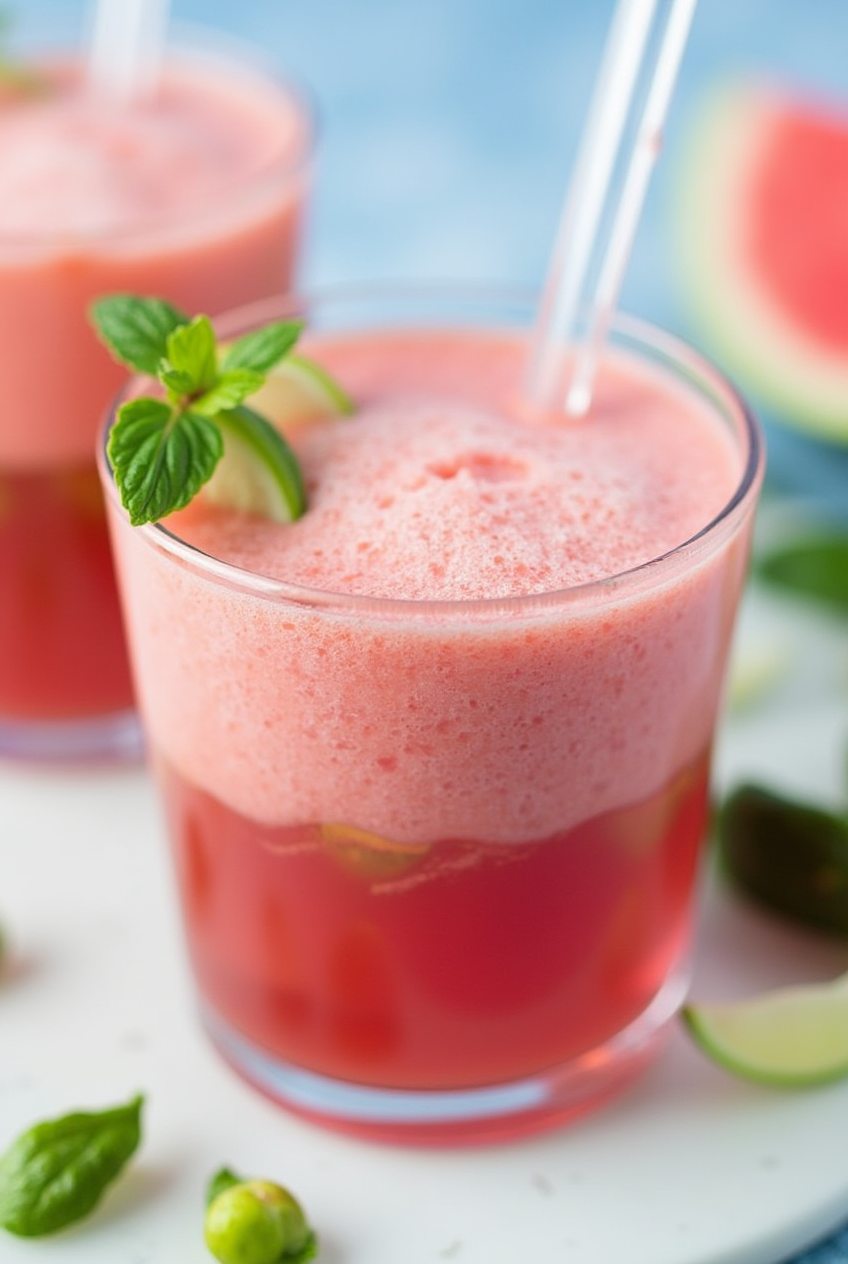 Watermelon Mint Lime Slushies