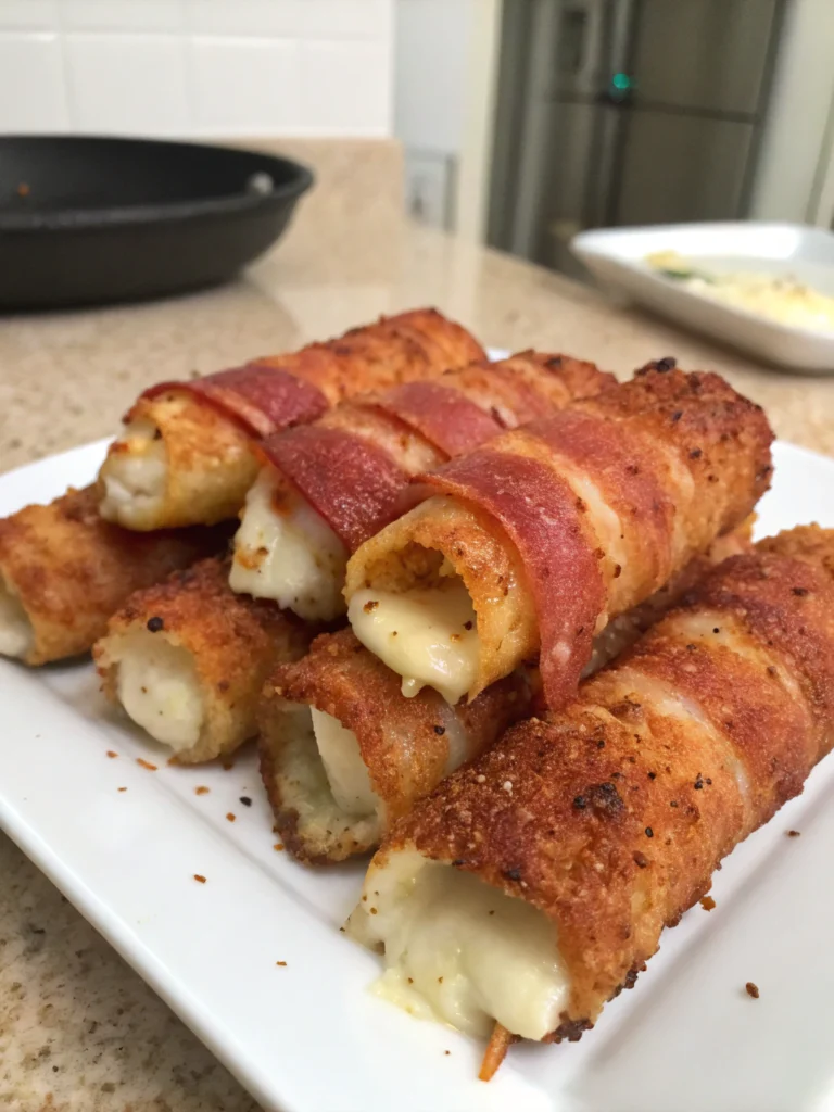 Bacon Wrapped Mozzarella Sticks