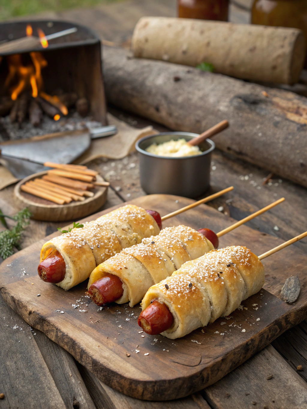 Ingredients for campfire hot dogs